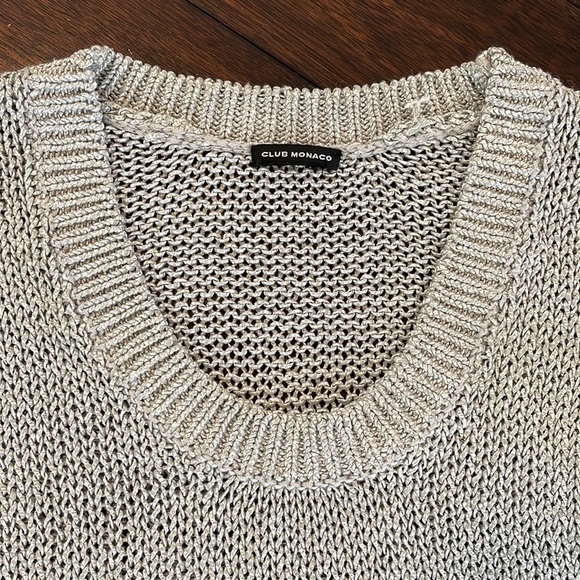 CLUB MONACO Shimmery Loose-Knit Sweater - Picture 5 of 10